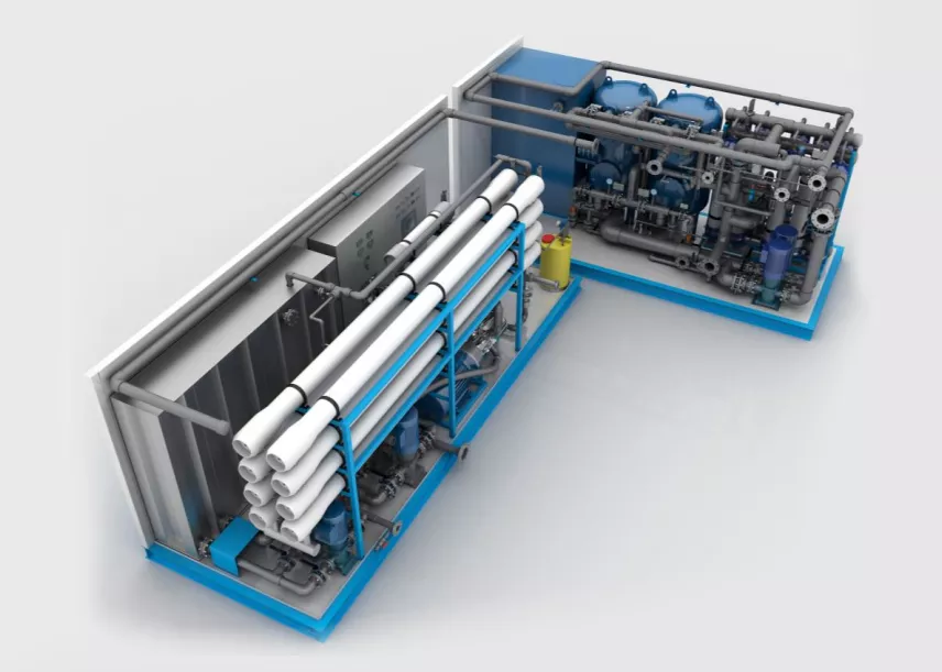 Platform seawater desalination system
